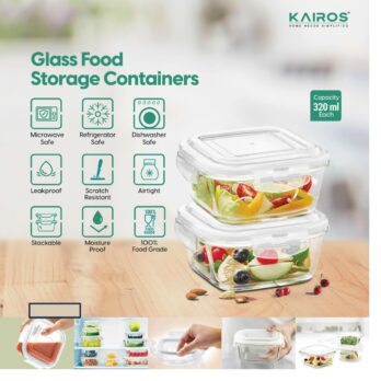 GLASS FOOD STORAGE CONTAINERS