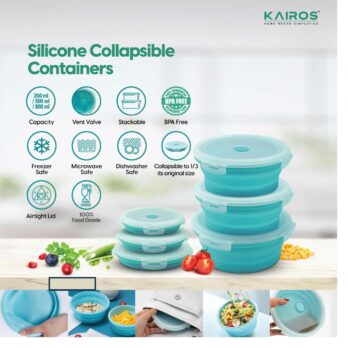 SILICONE COLLAPSIBLE CONTAINERS