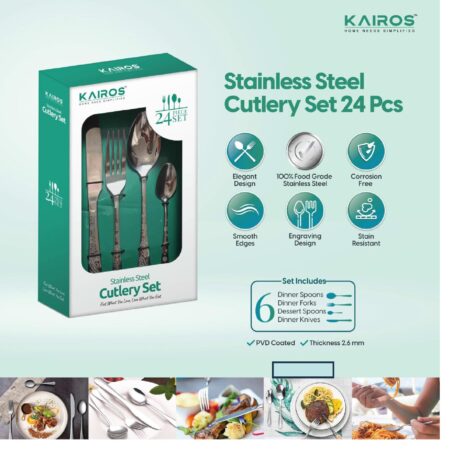 STAINLESS STEEL CUTLERY SET 24 PCS